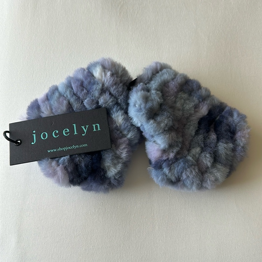 Jocelyn Tie Dye Faux Mandy Mittens Amethyst OS